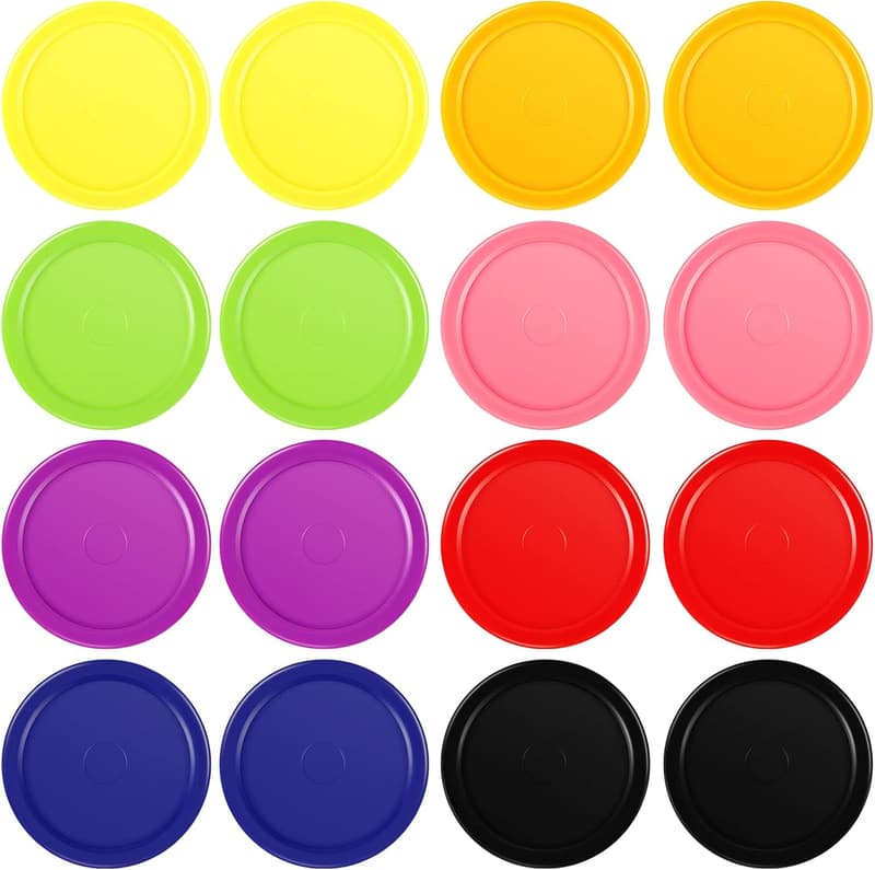 16 Pieces Red Replacement Hockey Pucks for Game Tables