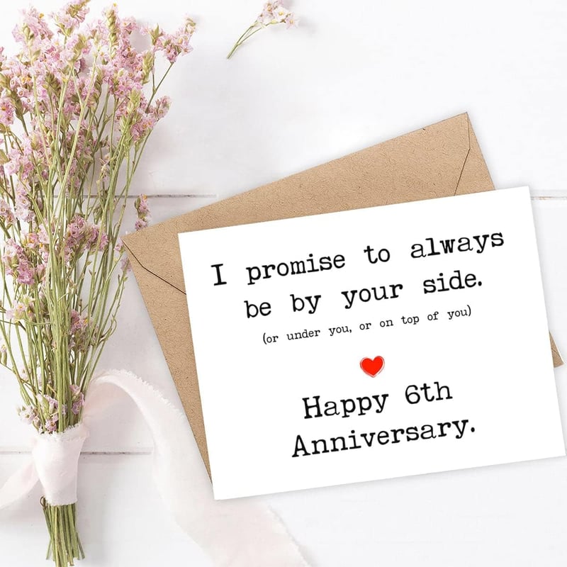 6th Anniversary Card for Couples - 