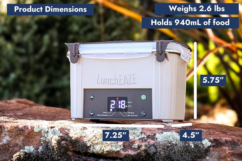 Cordless Electric Lunch Box – Self-Heating, BPA Free, Battery Powered