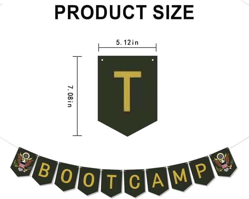 Army Boot Camp Party Decorations & Banner for Recruits
