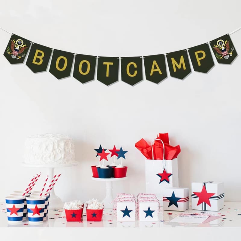 Army Boot Camp Party Decorations & Banner for Recruits