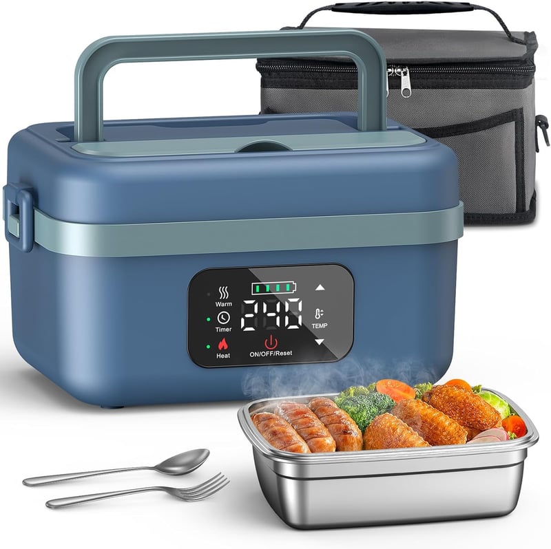 Portable Electric Lunch Box – 1L Self-Heating Warmer for Adults