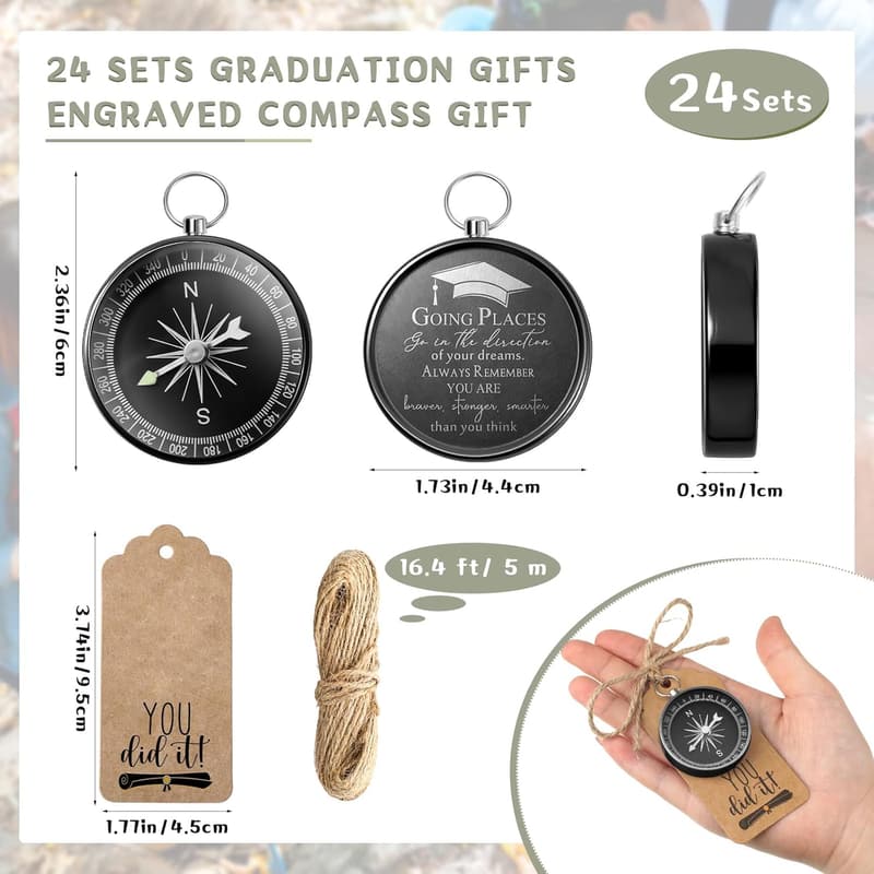 Graduation Gift: Engraved Compass for College Graduates