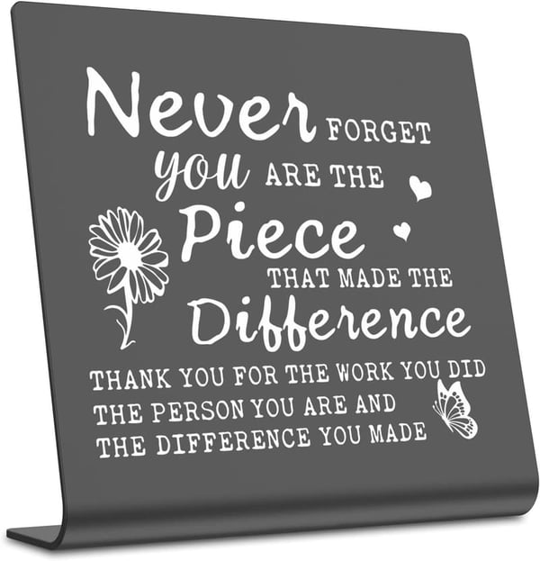 Going Away Gift Desk Sign for Coworkers and Bosses