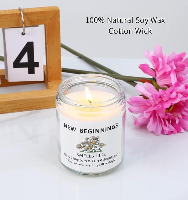 New Beginnings Gift Basket for Women: Daisy Mug & Candle Set