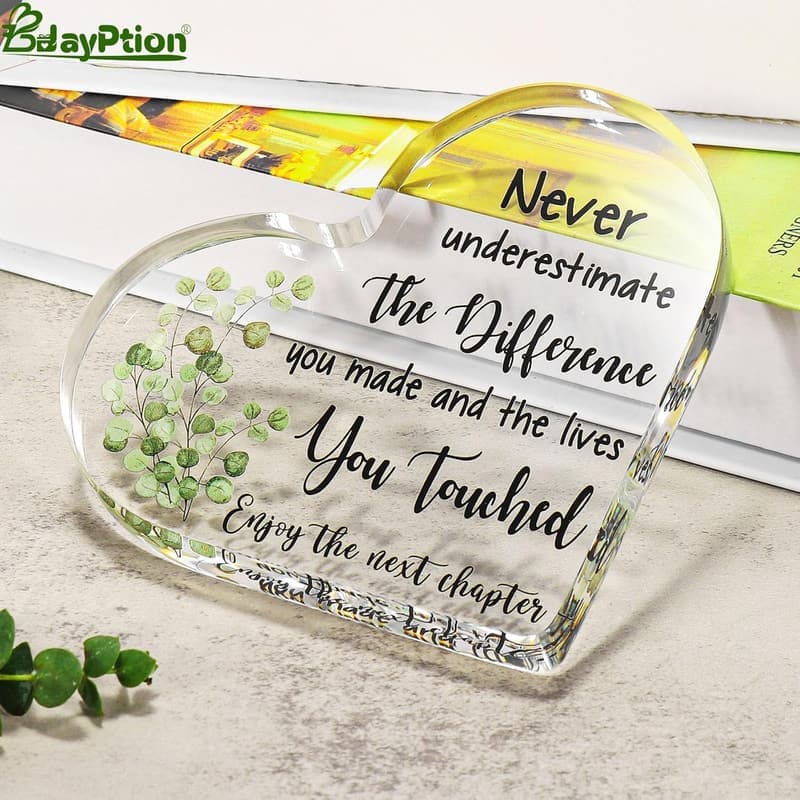Retirement Gift Acrylic Plaque for Women Coworkers