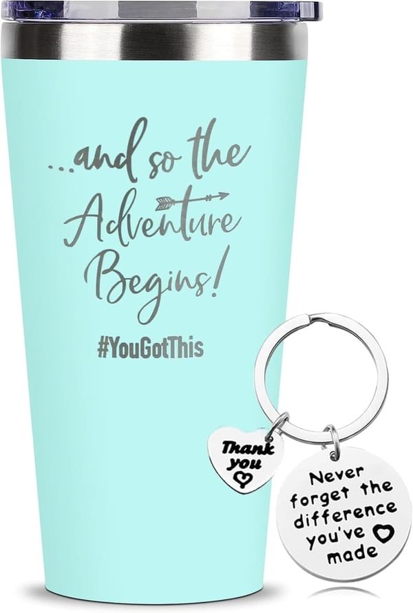 Congratulations Tumbler for Women - 'And So The Adventure Begins' 16 oz