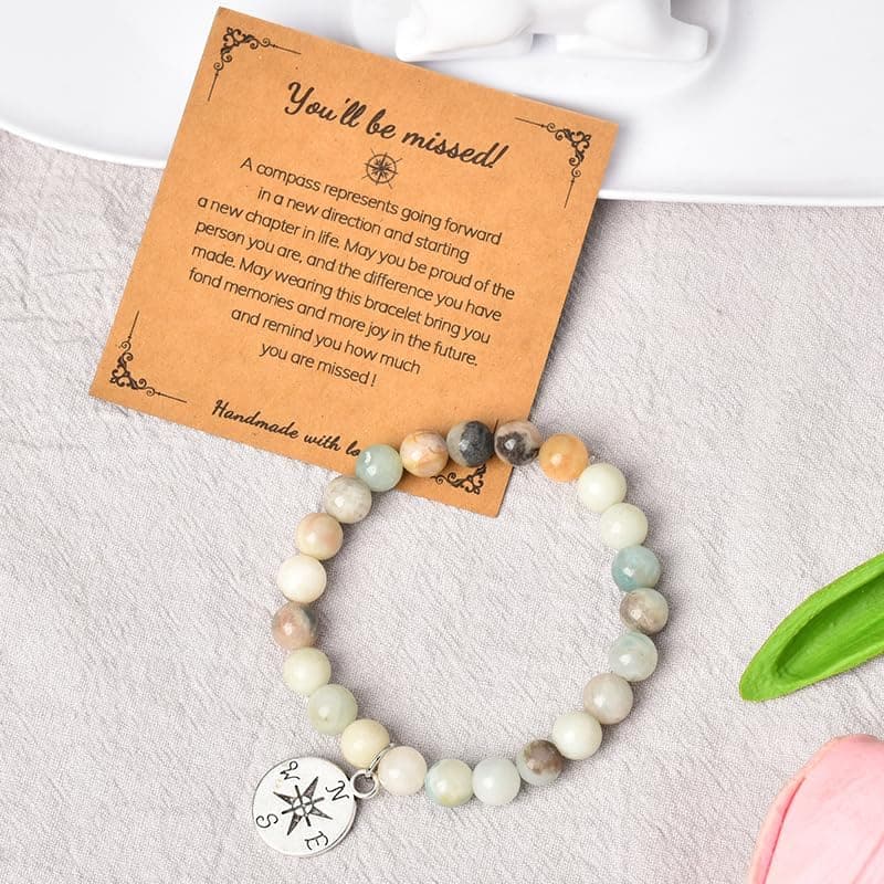 Inspirational Natural Stone Bracelet for Farewell Gift