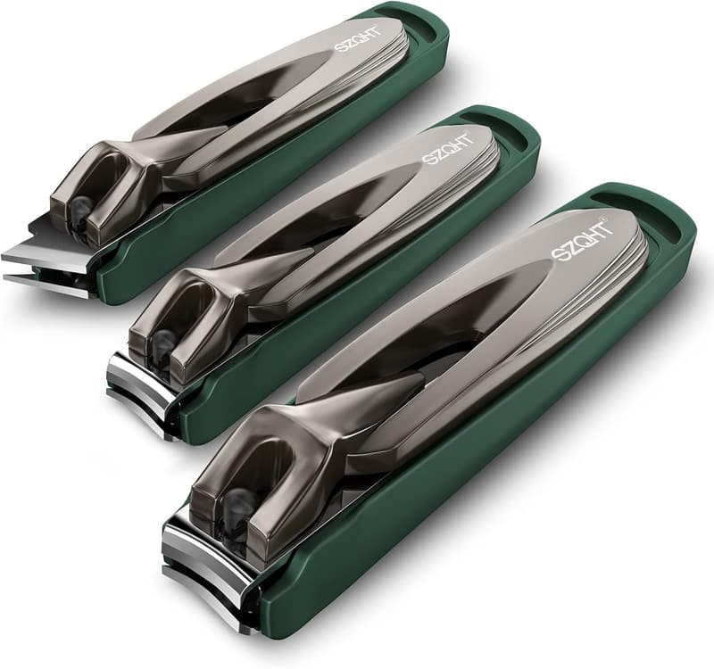 Stainless Steel Nail Clipper Set for Men and Women - 3 Pack