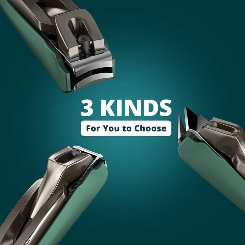 Stainless Steel Nail Clipper Set for Men and Women - 3 Pack