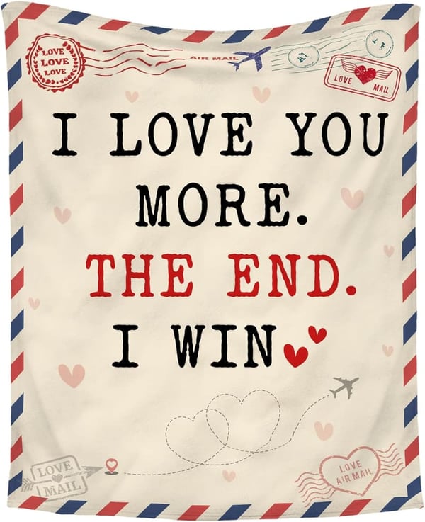 Anniversary Love Blanket - Soft Fleece Couples Gift 50x60
