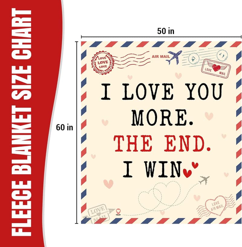 Anniversary Love Blanket - Soft Fleece Couples Gift 50x60
