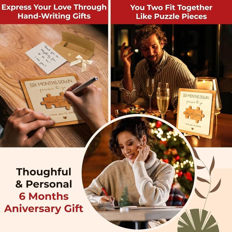 6-Month Anniversary Wooden Gifts for Couples