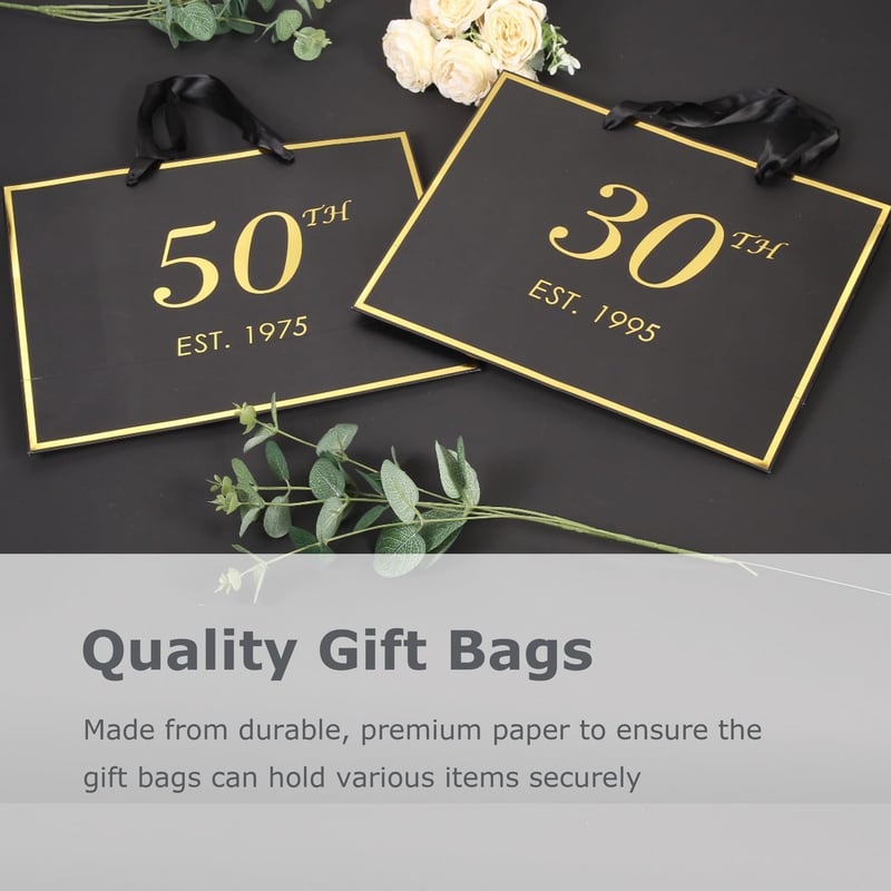 50th Birthday Gift Bag with Card & Tissue Paper for Him/Her