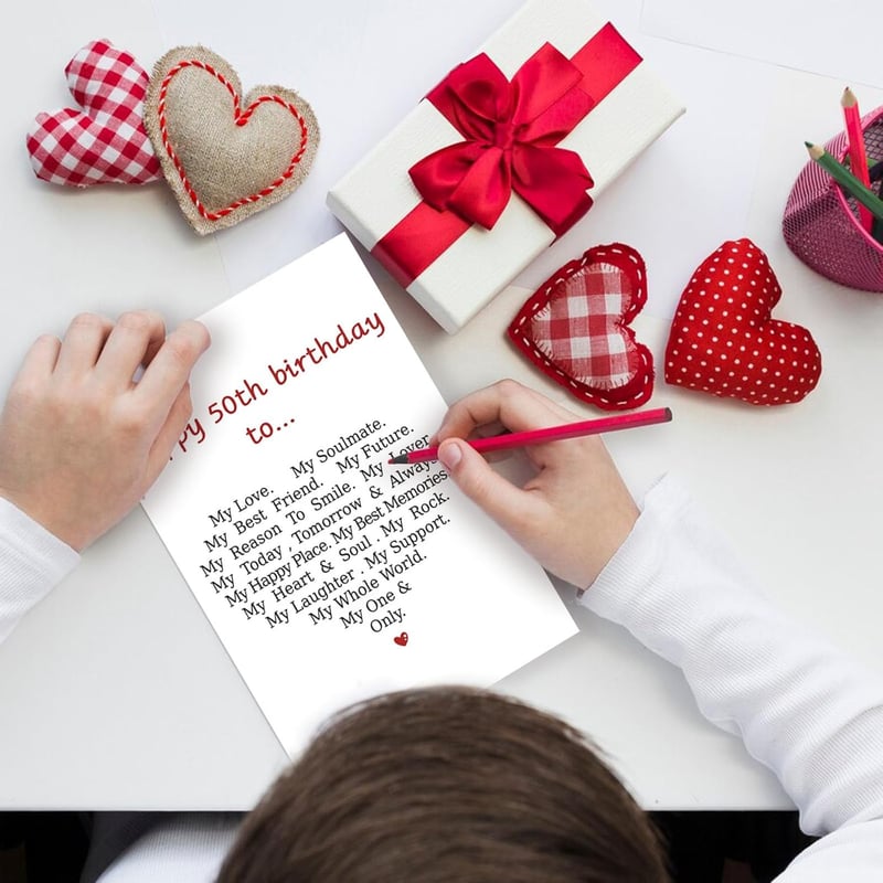 50th Birthday Greeting Card for Couples, Funny & Romantic