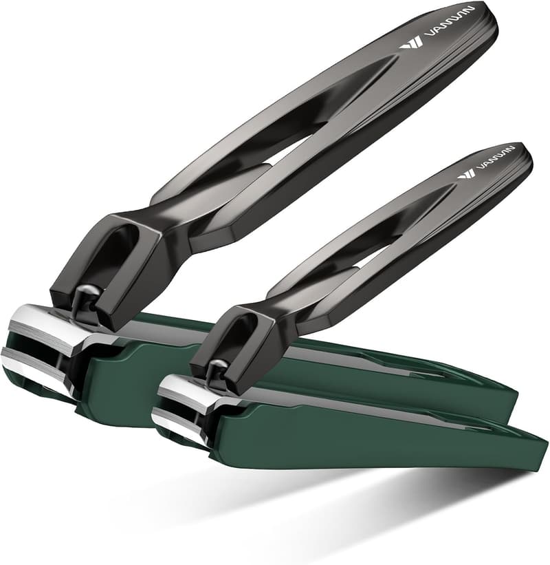 Stainless Steel Nail Clippers Set for Men & Women - 2-Pack
