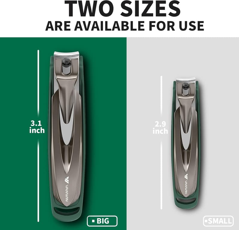 Stainless Steel Nail Clippers Set for Men & Women - 2-Pack