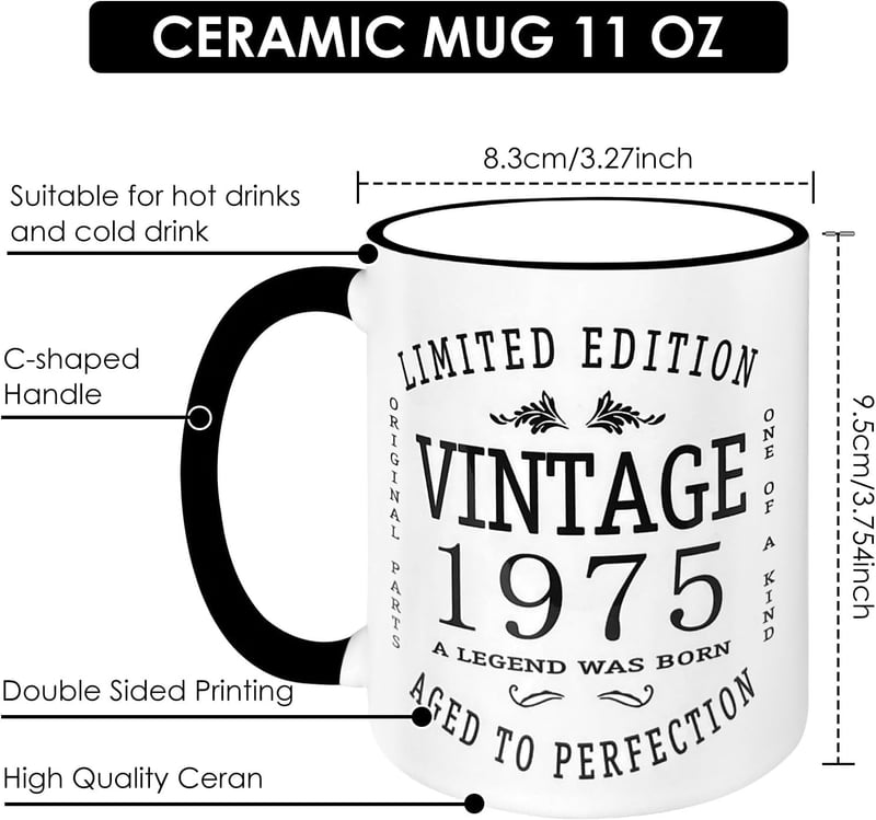 50th Birthday Mug - Unique Funny Gift for Men & Women