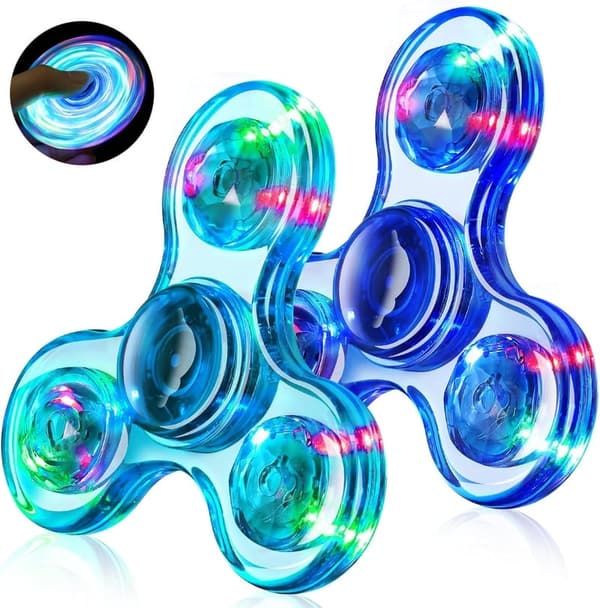 Light-Up Fidget Spinner Set for Kids & Teens - Stress Relief Toys