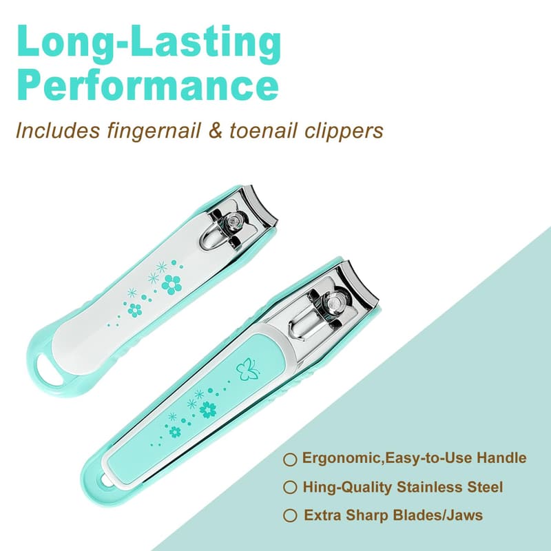 Nail Clipper Set with Catcher & File - Ultra Sharp для Men & Women