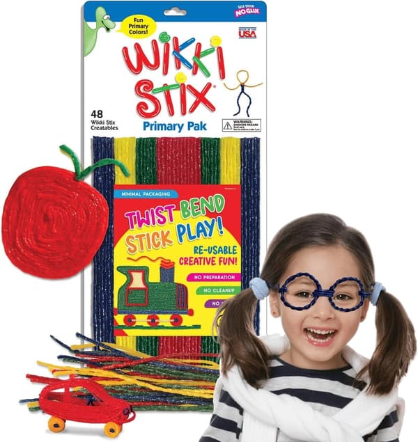WIKKI STIX Reusable Craft Strands - 48 Pack for Kids