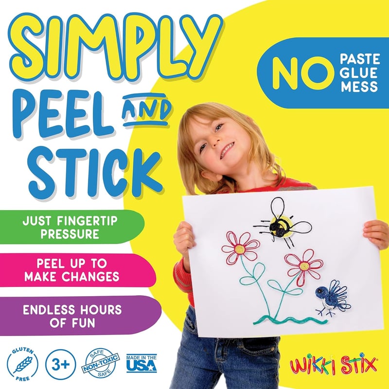 WIKKI STIX Reusable Craft Strands - 48 Pack for Kids