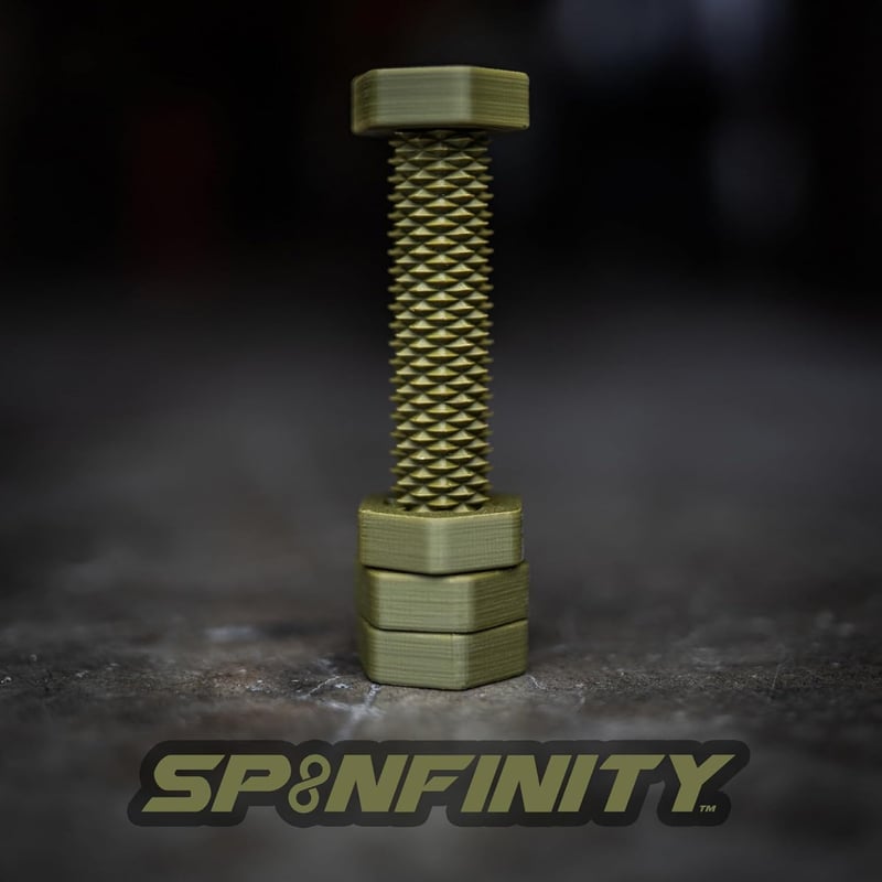Bi-Directional Fidget Spinner Toy with Metal Bearings - Green
