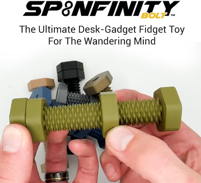 Bi-Directional Fidget Spinner Toy with Metal Bearings - Green