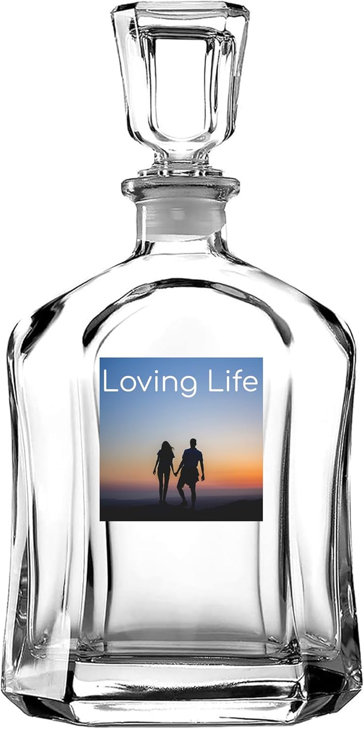 Retirement Custom Photo Whiskey Decanter, 23oz Gift for Him
