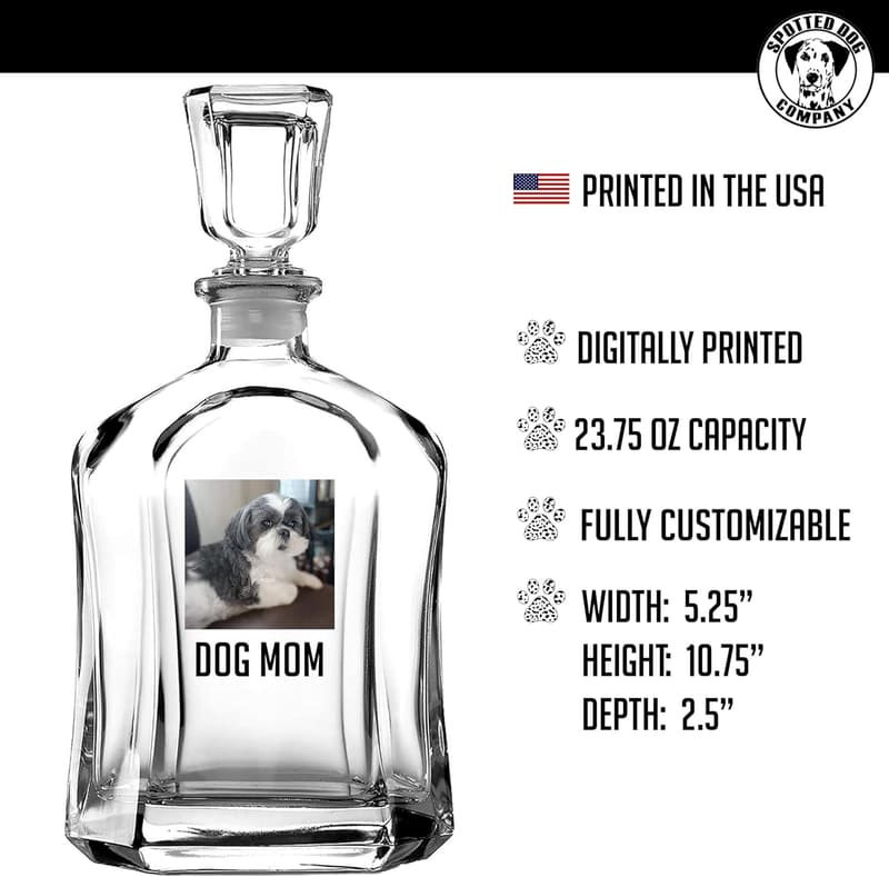 Retirement Custom Photo Whiskey Decanter, 23oz Gift for Him