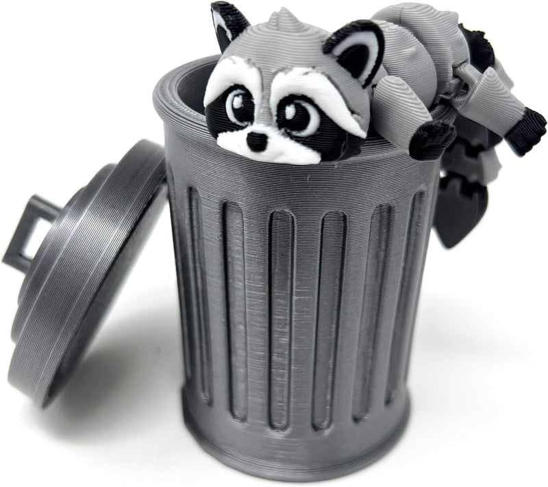 Articulating Fidget Raccoon Toy - 3D Printed Novelty Gift