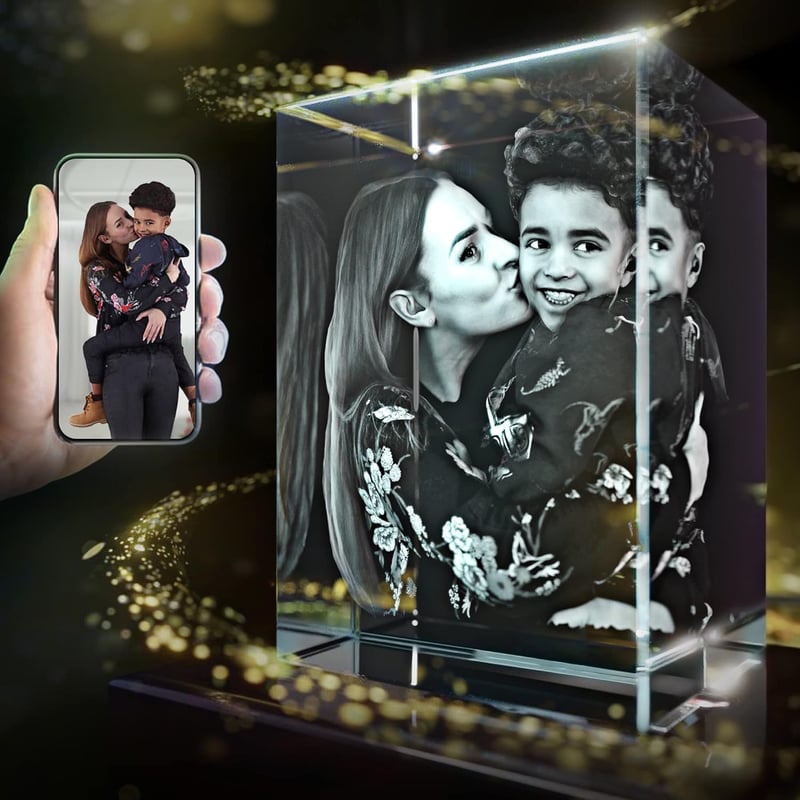 Mother's Day Custom 3D Crystal Photo Keepsake for Mom