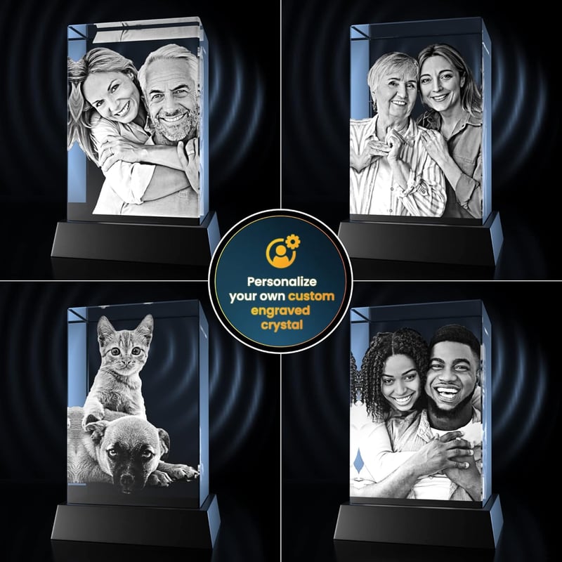 Mother's Day Custom 3D Crystal Photo Keepsake for Mom