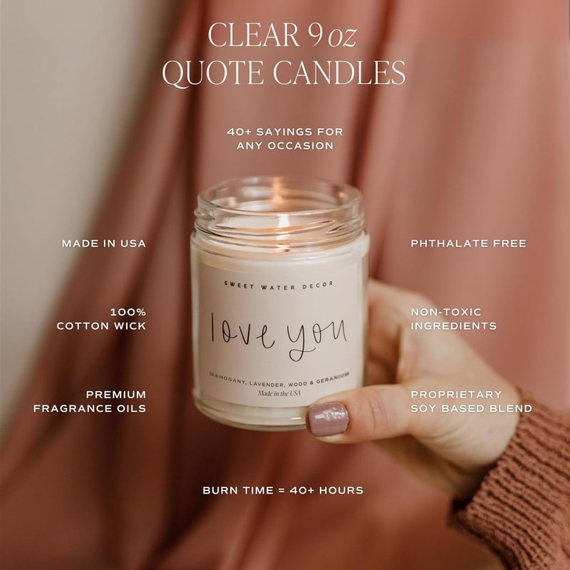Engagement Candle Gift - 9oz USA Made, 40 Hour Burn Time