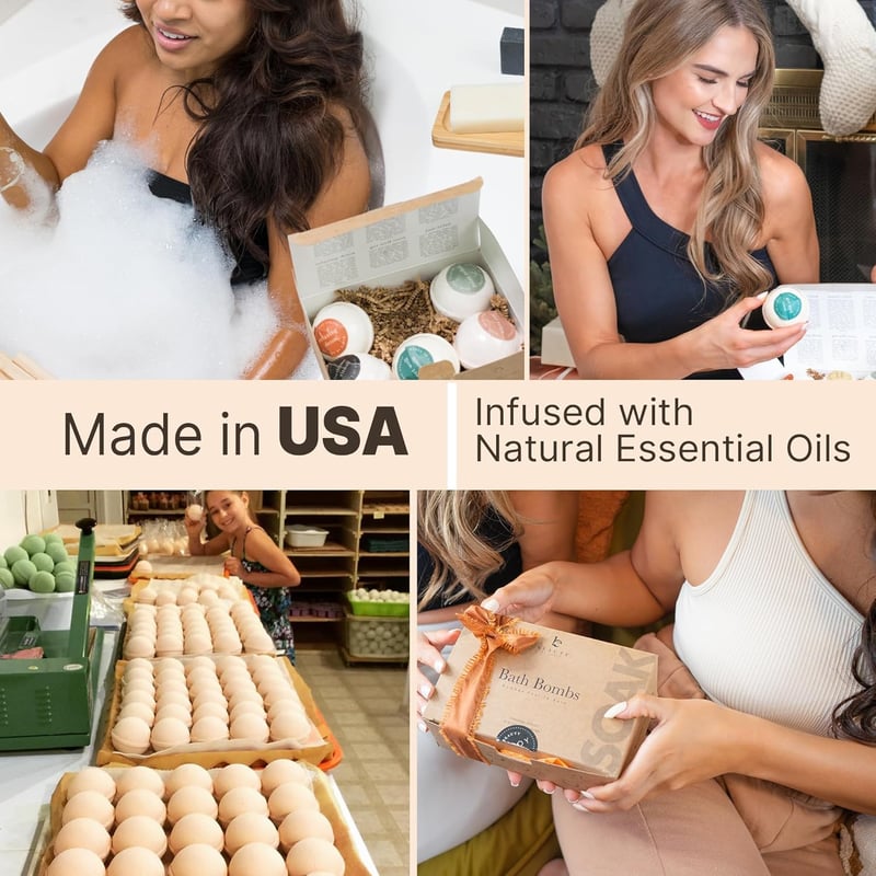 Organic Bath Bombs Gift Set – Relaxing Spa Essentials for Him & Her