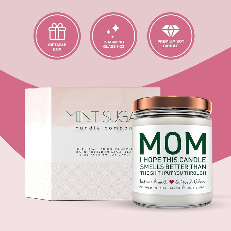 Funny 9 oz Candle for Mother's Day Gift from Kids
