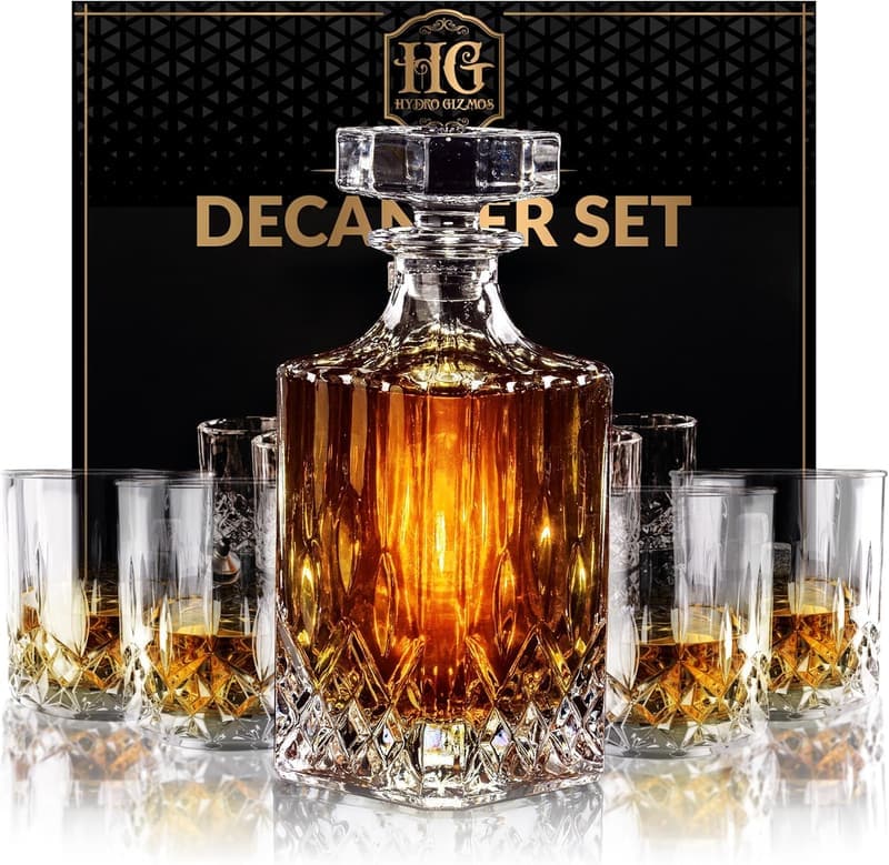 Whiskey Decanter Set for Dad or Husband's Birthday Gift