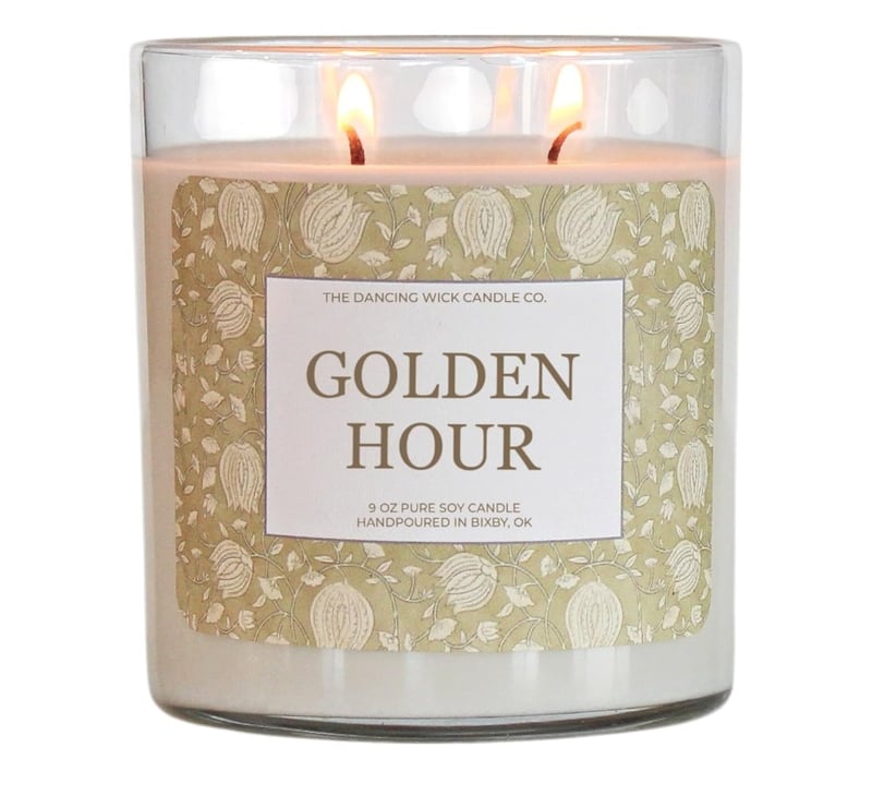 Golden Hour Candle – 8 oz Hand-Poured Soy Wax with Floral Amber Scent