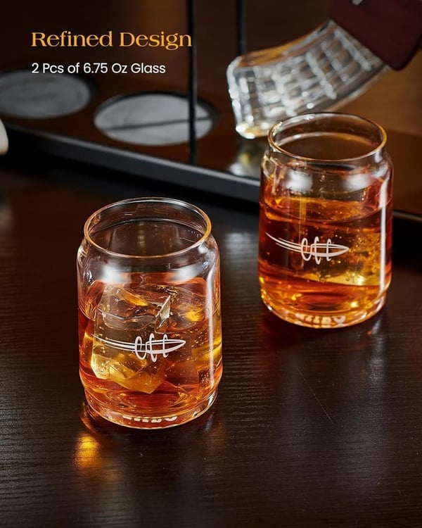 Whiskey Decanter Set with Gun Design for Dad's Birthday