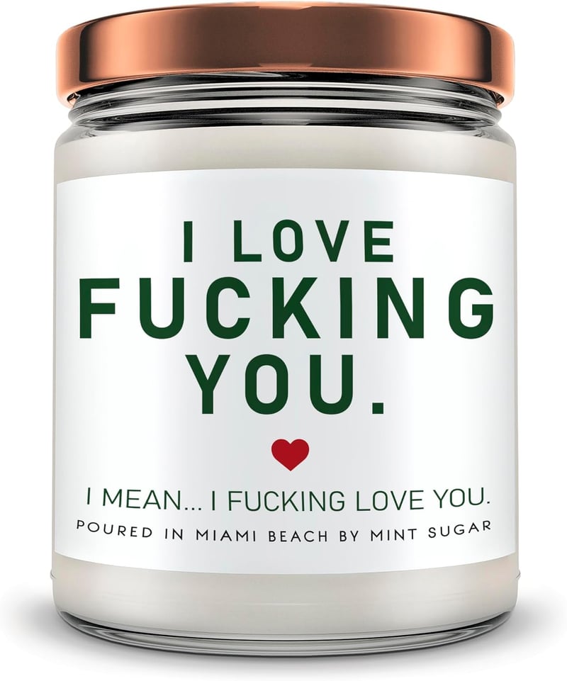 Valentine's Day Scented Soy Wax Candle - Mint Sugar, 9 oz