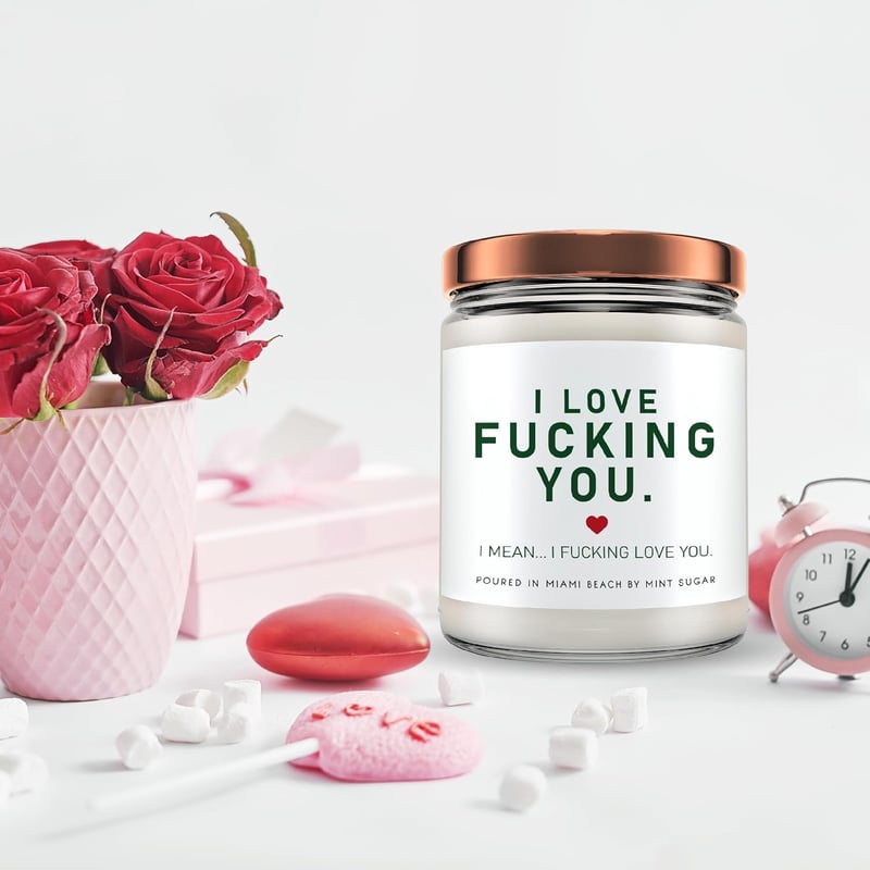 Valentine's Day Scented Soy Wax Candle - Mint Sugar, 9 oz