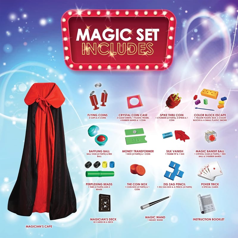 Magic Kit for Kids Ages 5+ - 200+ Fun Tricks and Instructions