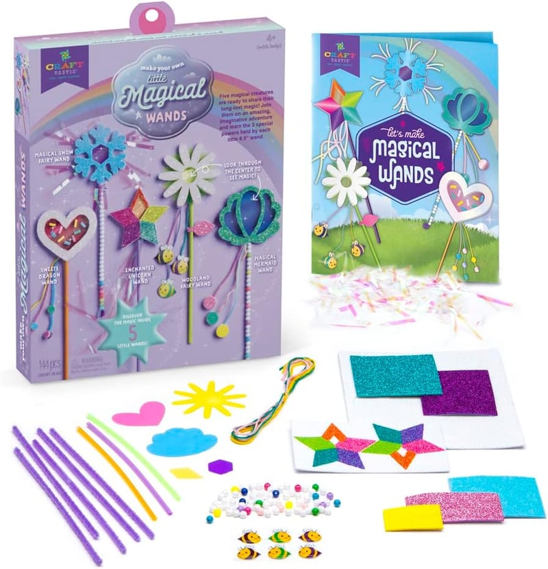 DIY Magic Wands Kit for Kids - 5 Fun Craft Projects, Ages 4+
