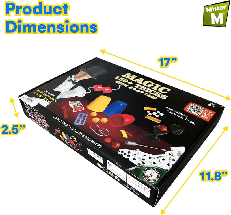 Kids' Beginner Magic Set - 150 Easy Tricks & Quality Props