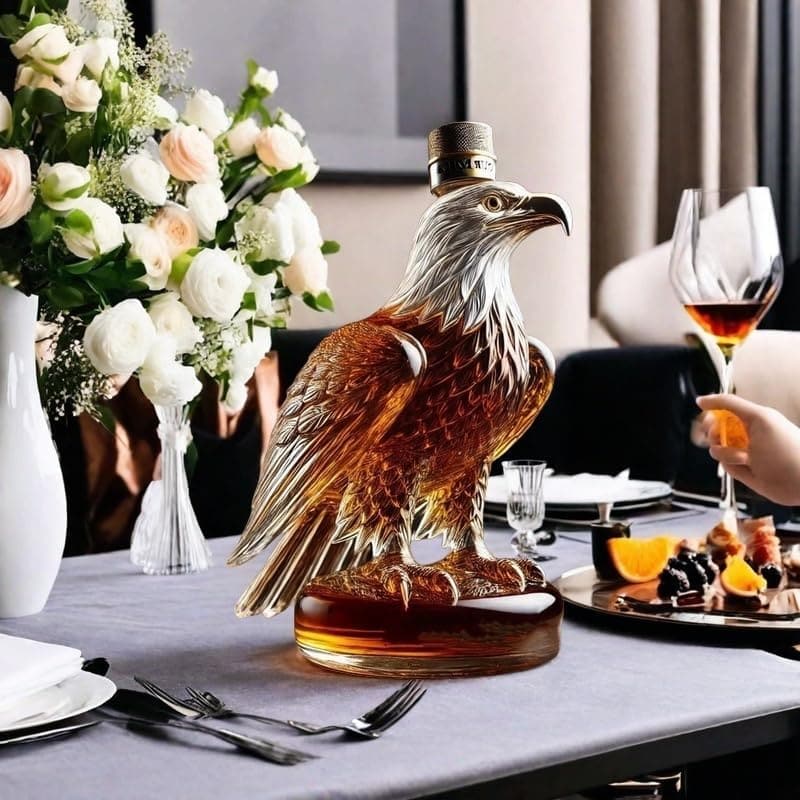 Whiskey Decanter Set with Crystal Craftsmanship - Men's Birthday Gift