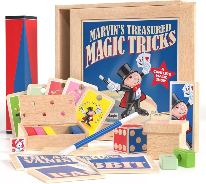 Deluxe Wooden Magic Set for Kids with Tricks & Illusions