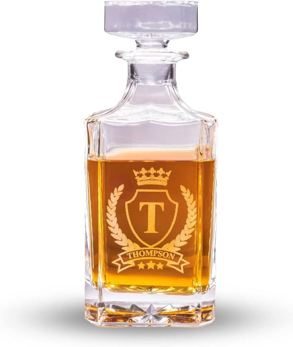 Personalized Whiskey Decanter Set – Engraved 750ml Gift for Men