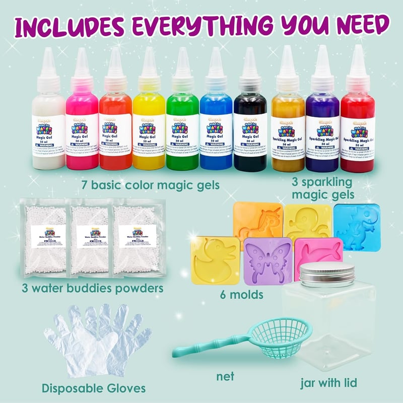 DIY Aqua Fairy Water Gel Craft Kit for Kids Ages 5-9