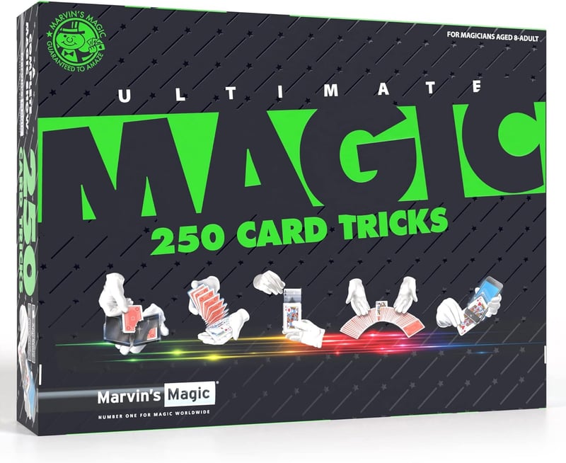 Ultimate 250 Card Tricks Set for Ages 8+ with Illustrated Guide
