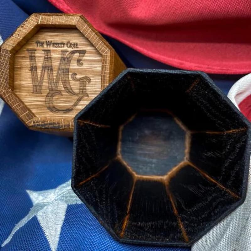 Artisan Charred Oak Whiskey Cup for Bourbon Lovers